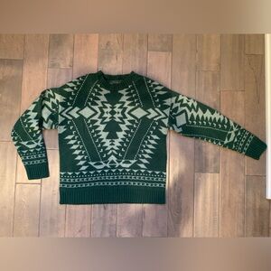 Wonderly Green Nordic Print Sweater - Size Large